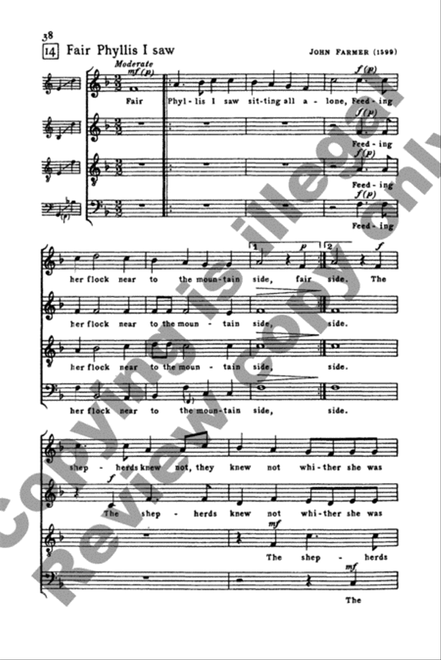 Invitation to Madrigals, Book 2 4-Part scores gallery preview page 39