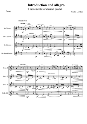 Introduction et Allegro for Clarinet Quartet