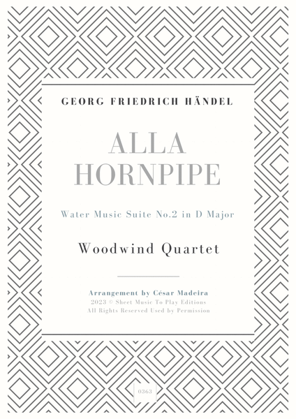 Alla Hornpipe by Handel - Woodwind Quartet (Full Score) - Score Only image number null