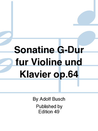 Sonatine G-Dur fur Violine und Klavier op.64