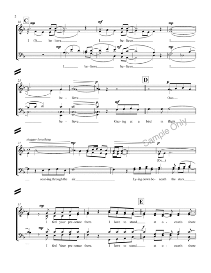 Creation Calls A Cappella Version 4-Part scores gallery preview page 3