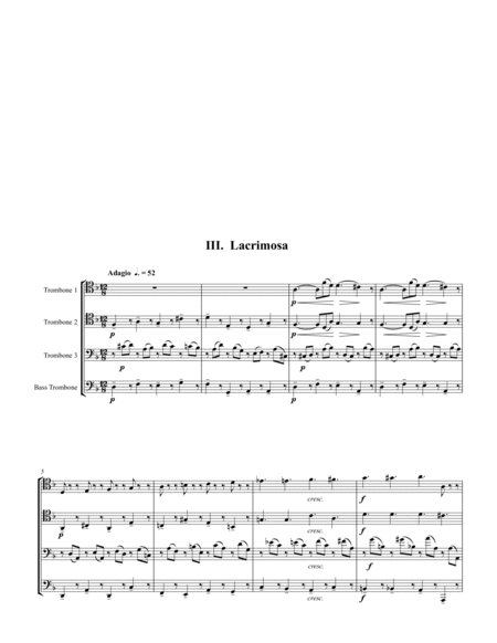 Requiem, K. 626 Selections for Trombone Quartet