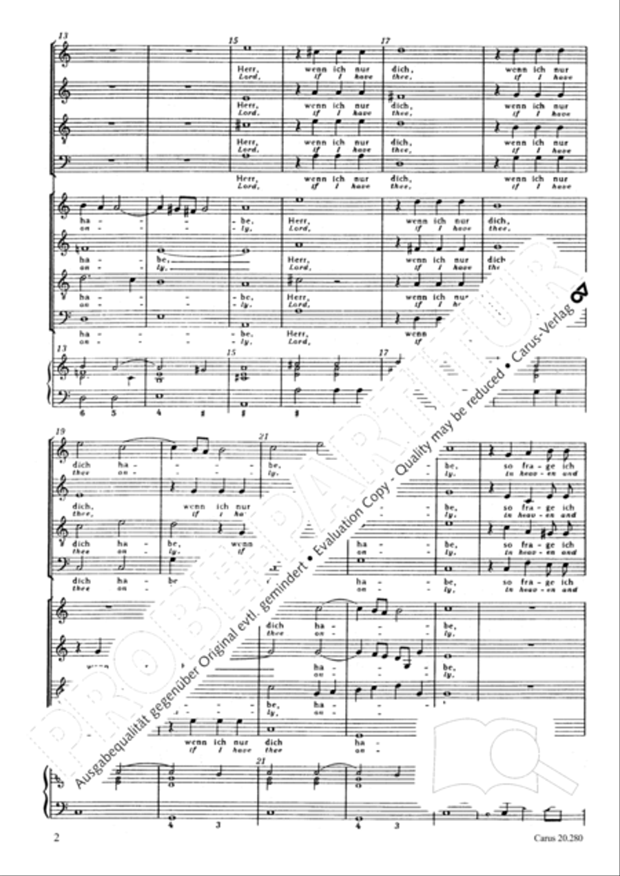 Lord, if I have thee only (Herr, wenn ich nur dich habe) 4-Part scores gallery preview page 3