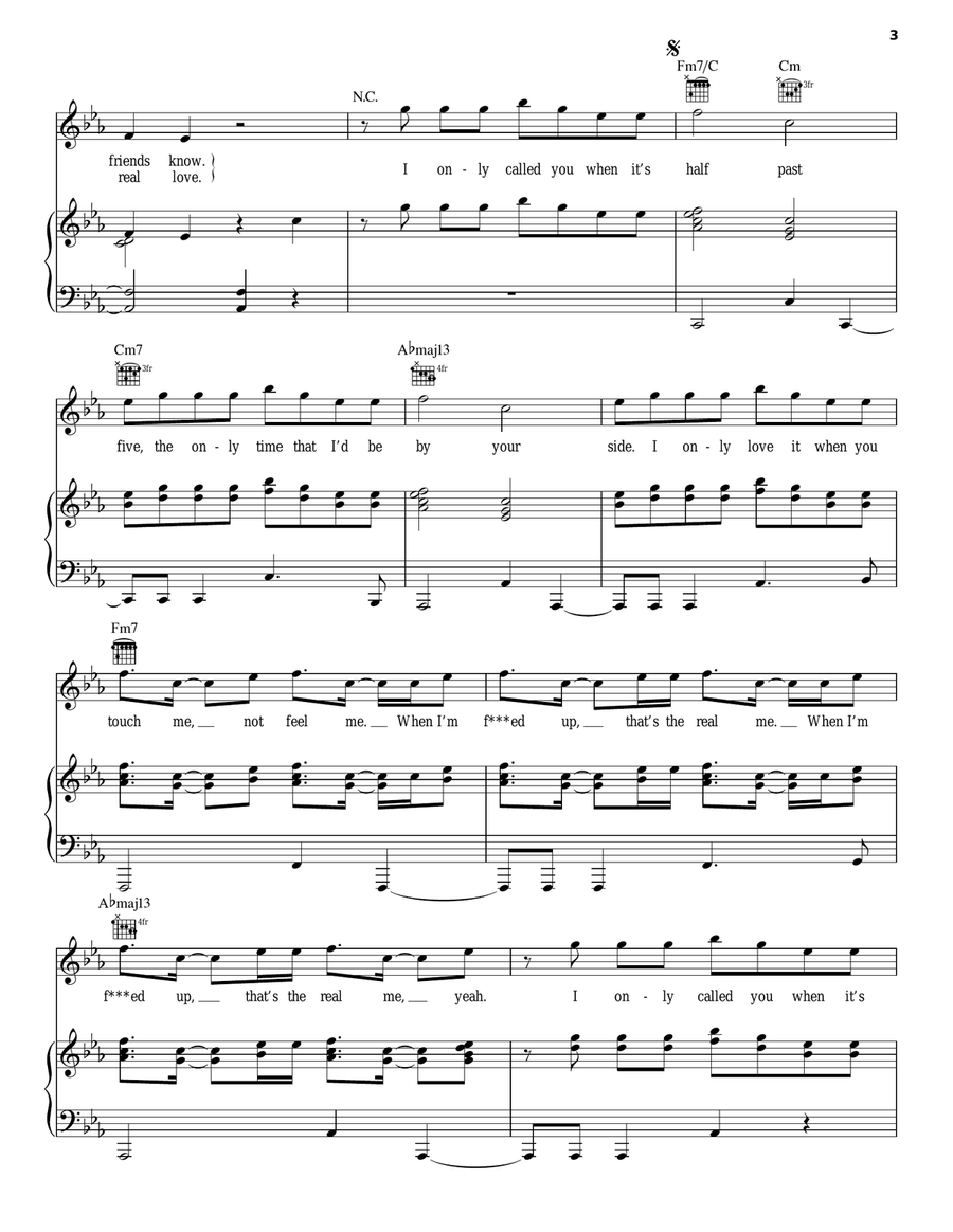 The Hills The Hills Piano, Vocal, Guitar scores gallery preview page 3