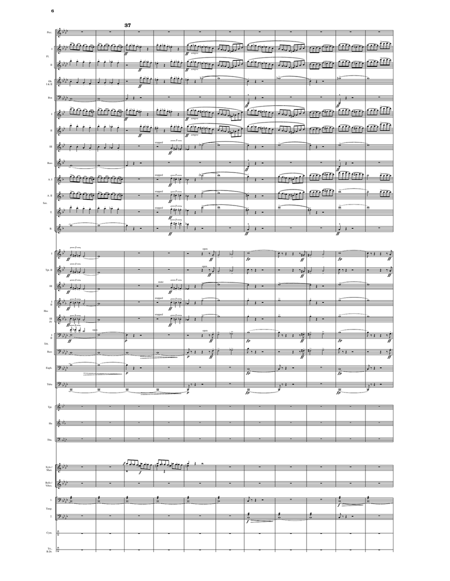 Mahler Symphony No. 1 (Finale) Transcribed for Concert Band Concert Band scores gallery preview page 6