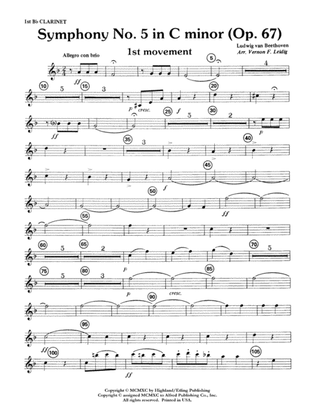 Beethoven's Symphony No. 5, 1st Movement: 1st B-flat Clarinet