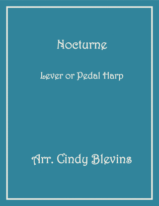 Book cover for Nocturne, Op. 15, No. 3, solo for lever or pedal harp