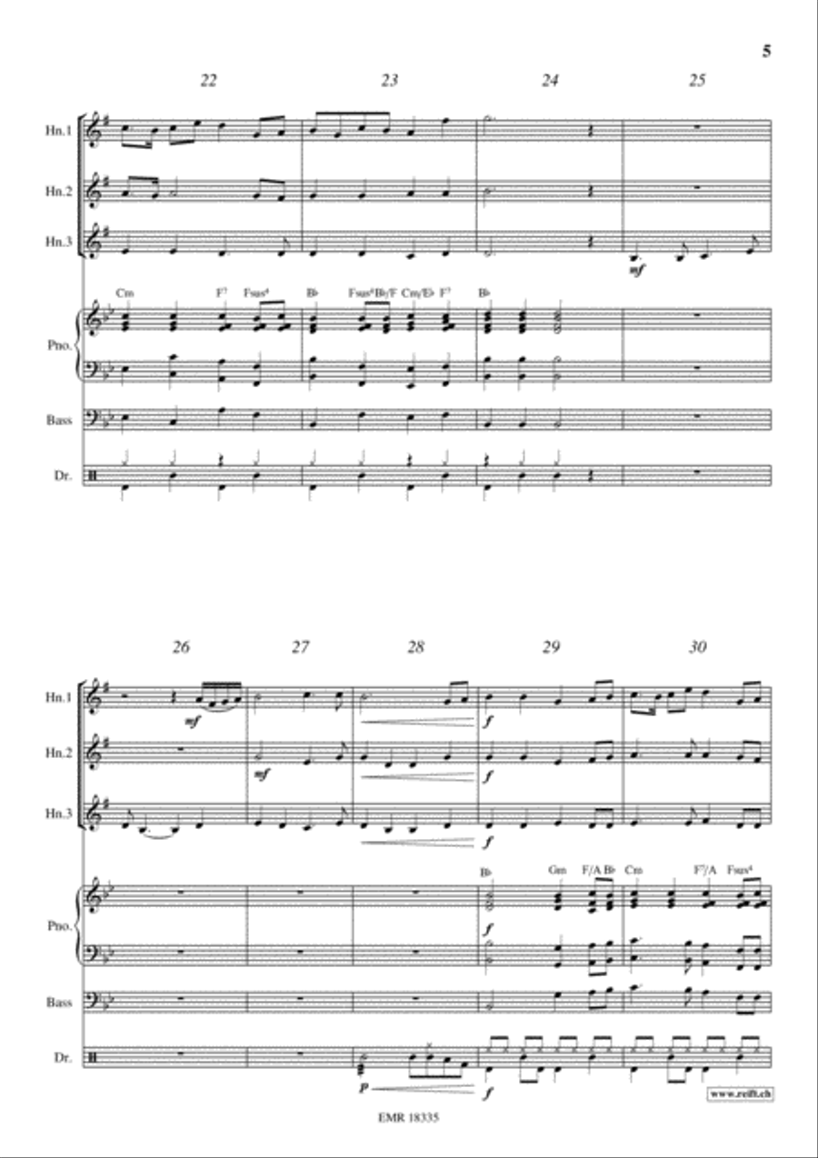 My Old Kentucky Home Horn scores gallery preview page 5