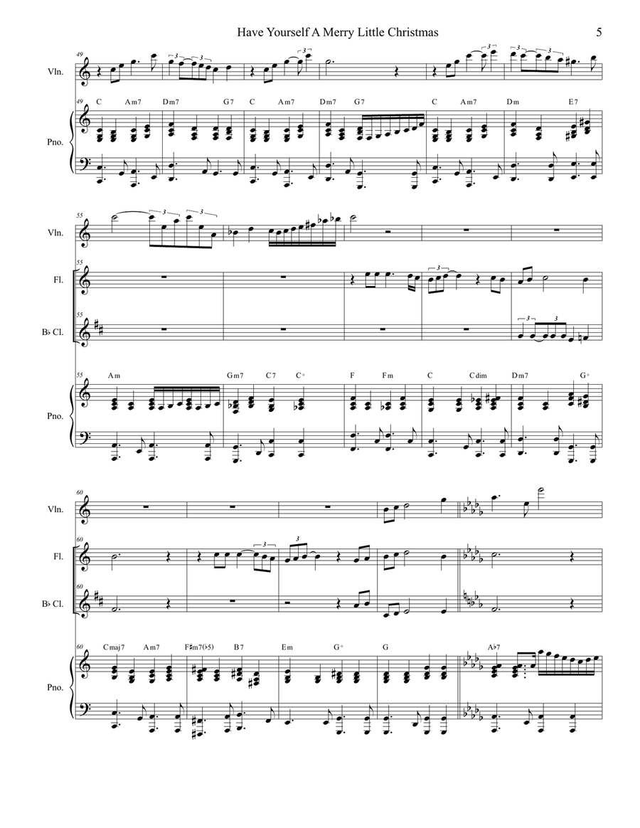 Have Yourself A Merry Little Christmas from MEET ME IN ST. LOUIS Woodwind Duet scores gallery preview page 5