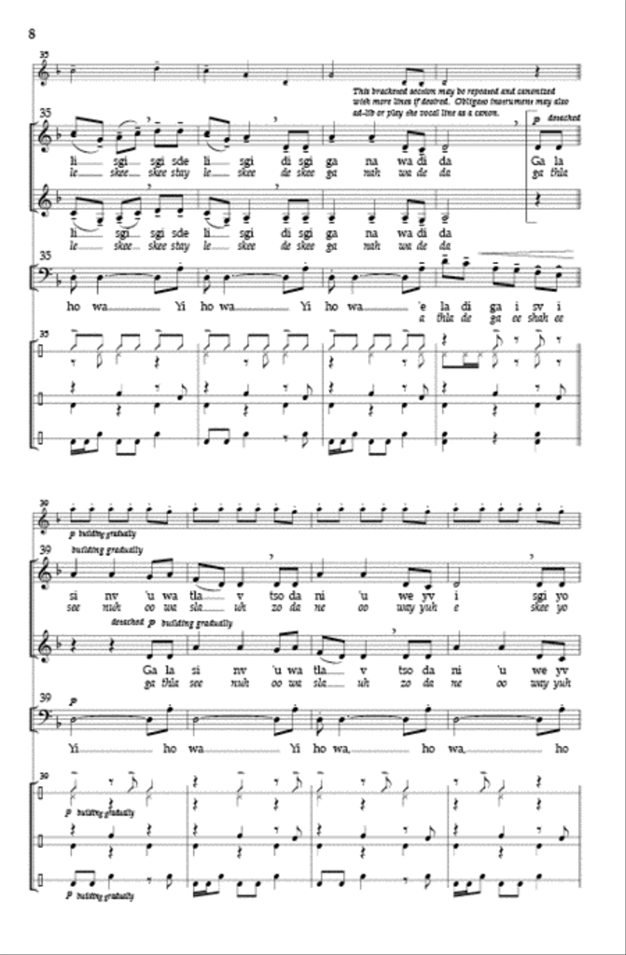 Guide Me As I Walk Along 3-Part scores gallery preview page 6