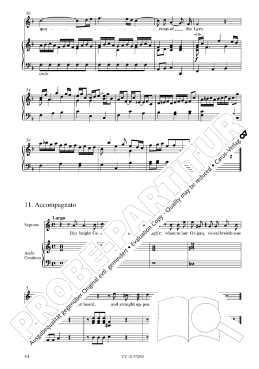 Ode for St. Cecilias Day 4-Part scores gallery preview page 45