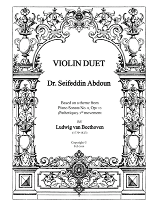 Book cover for Violin Duet;