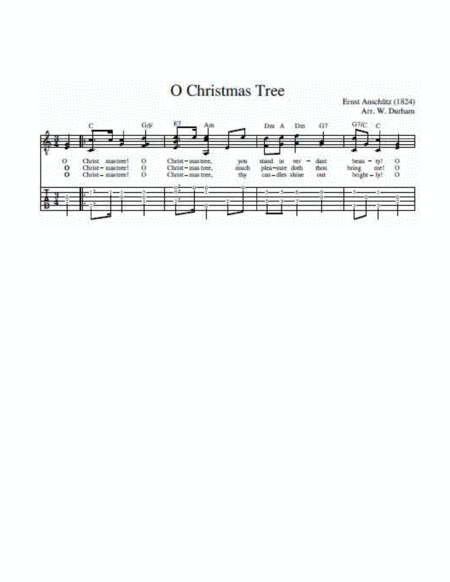 O Christmas Tree - Carol arranged for fingerstyle guitar image number null