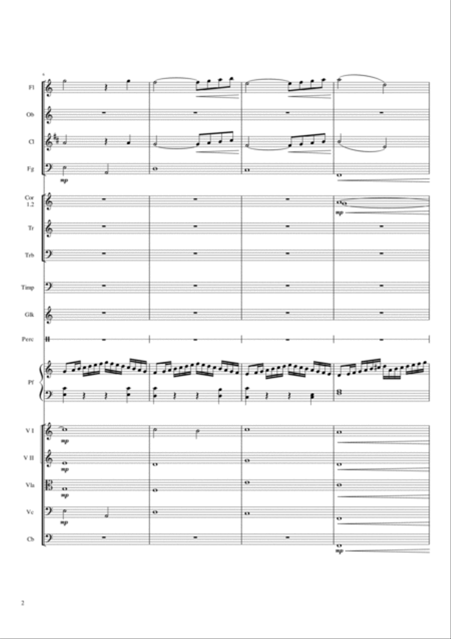 Concerto Semplice - Mozart’s Simple Sonata arranged as a concerto by Edvard Grieg and Paul Cowell Full Orchestra scores gallery preview page 4