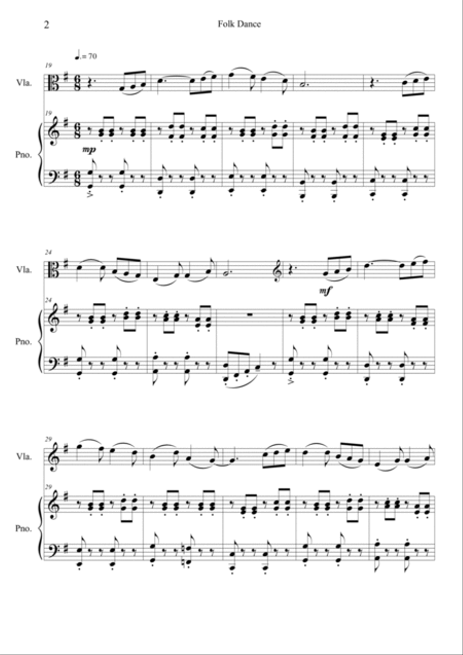 Folk Dance Viola scores gallery preview page 2