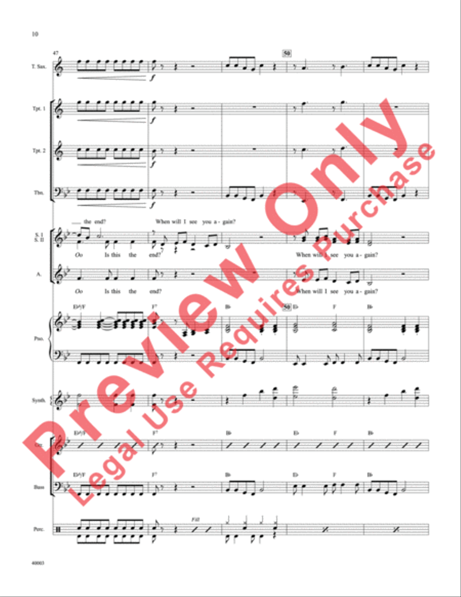 When Will I See You Again Choir scores gallery preview page 11