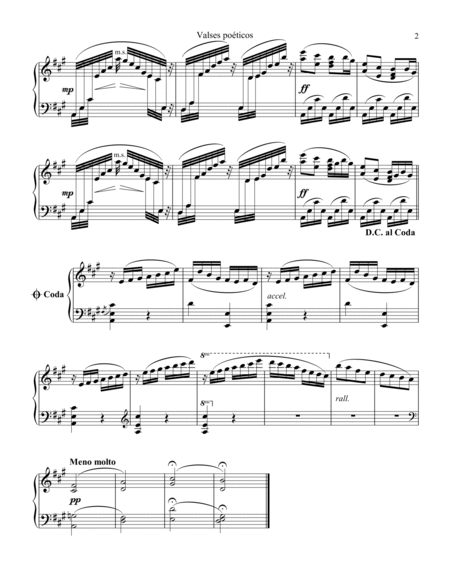 Valses poeticos Op. 10, (complete) for piano solo image number null