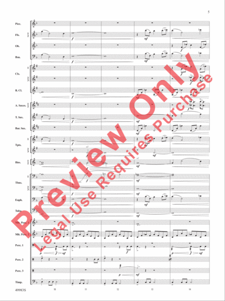 An Ancient World Concert Band scores gallery preview page 6
