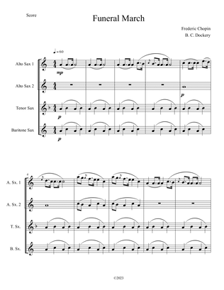 Funeral March (Saxophone Quartet)