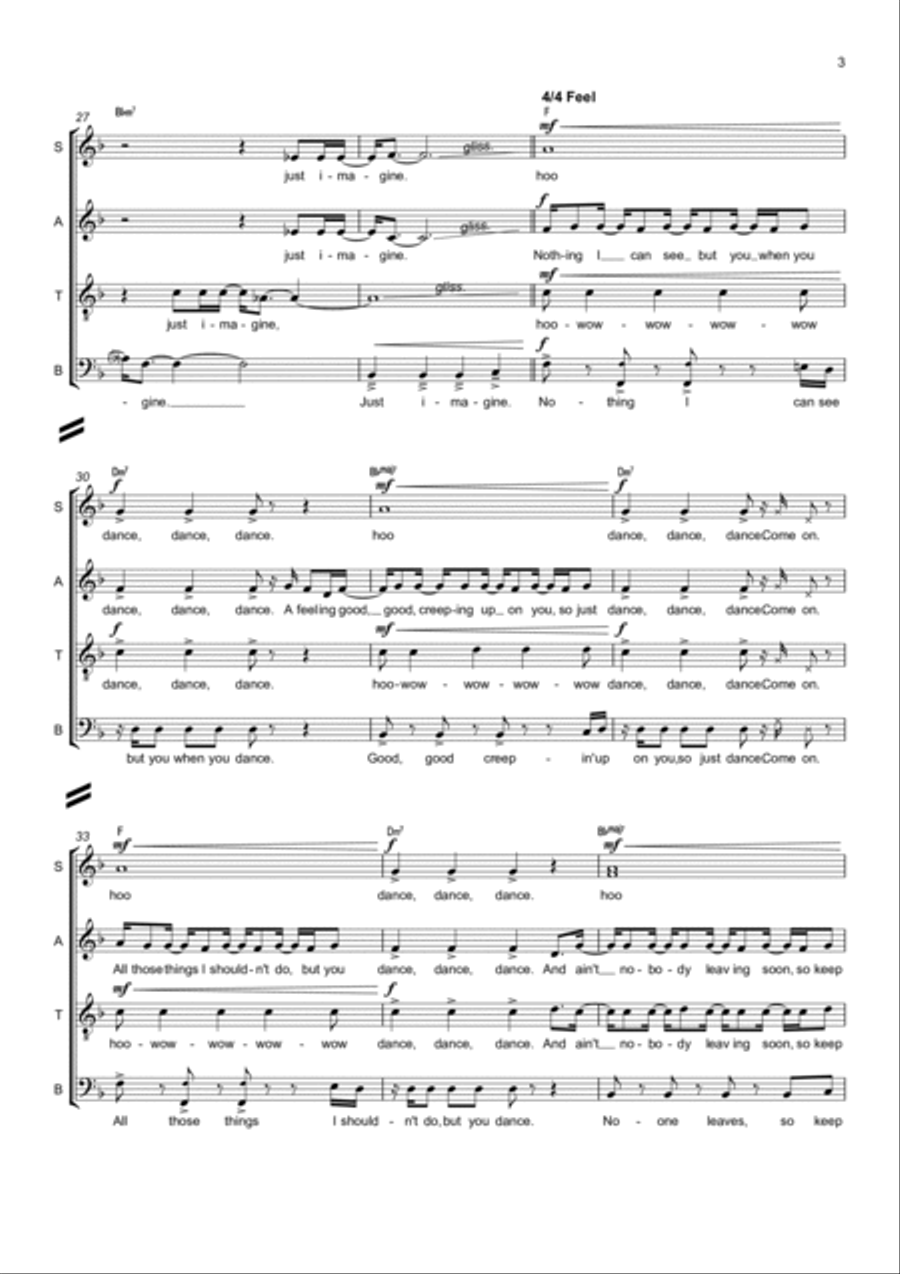 Can't Stop The Feeling! Divisi scores gallery preview page 3