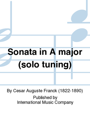 Book cover for Sonata In A Major (Solo Tuning)