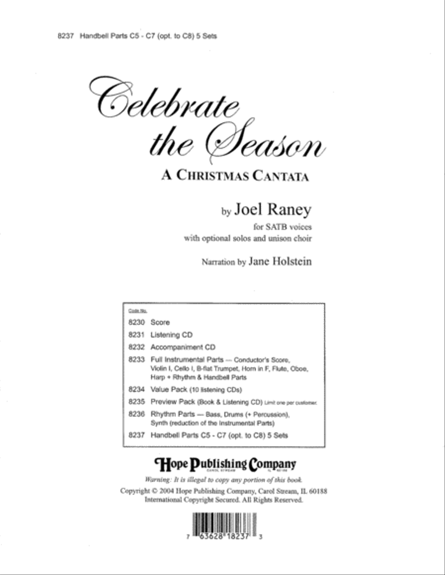 Celebrate the Season Handbell Choir scores gallery preview page 1