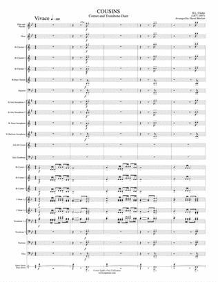 Cousins (Cornet and Trombone Duet and Concert Band): Score