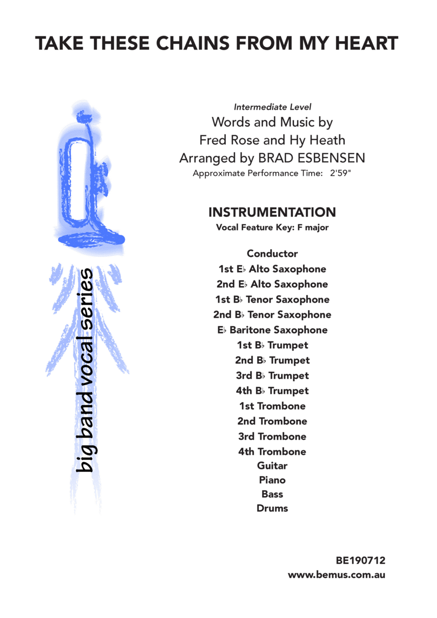Take These Chains From My Heart Jazz Ensemble scores gallery preview page 1