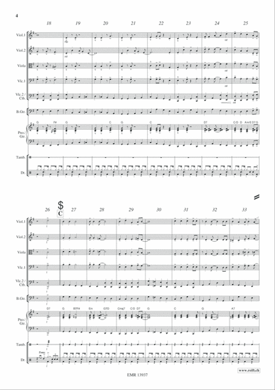 Swingle Bells String Quintet scores gallery preview page 5