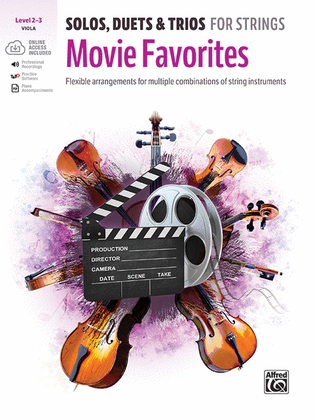 Book cover for Solos, Duets & Trios for Strings -- Movie Favorites