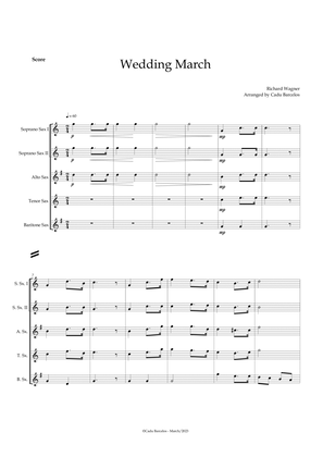 Book cover for Wedding March (Wagner) Saxophone Quintet