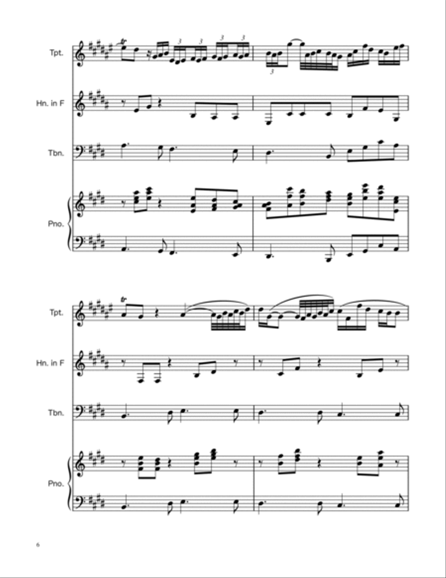 Arioso BWV 156 - Brass Trio w/Piano Brass Trio scores gallery preview page 6