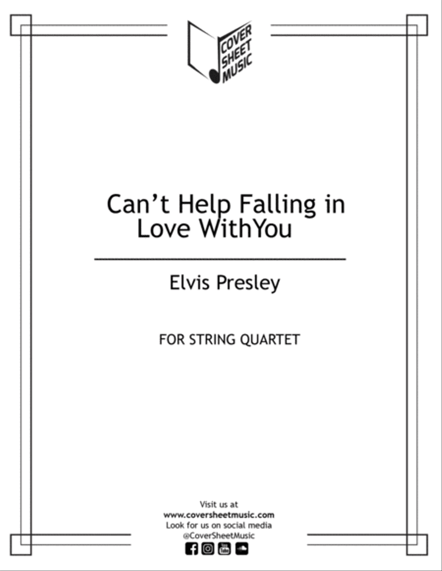Can't Help Falling In Love String Quartet scores gallery preview page 1