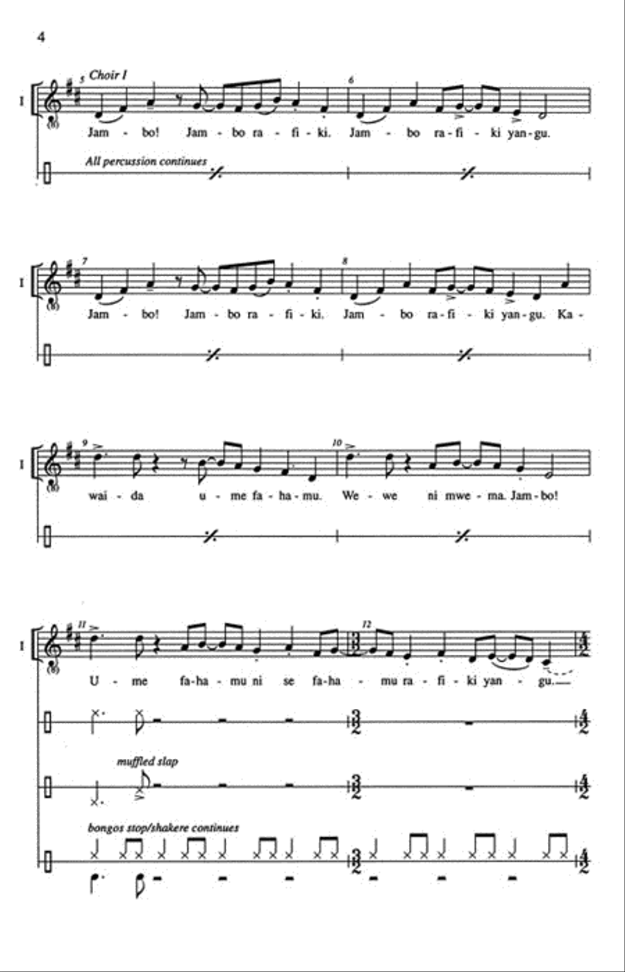 African Processional TTBB scores gallery preview page 3
