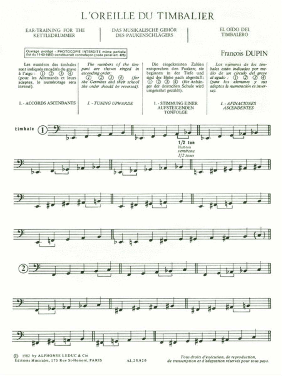 L'oreille Du Timbalier (percussion Solo) Percussion scores gallery preview page 2