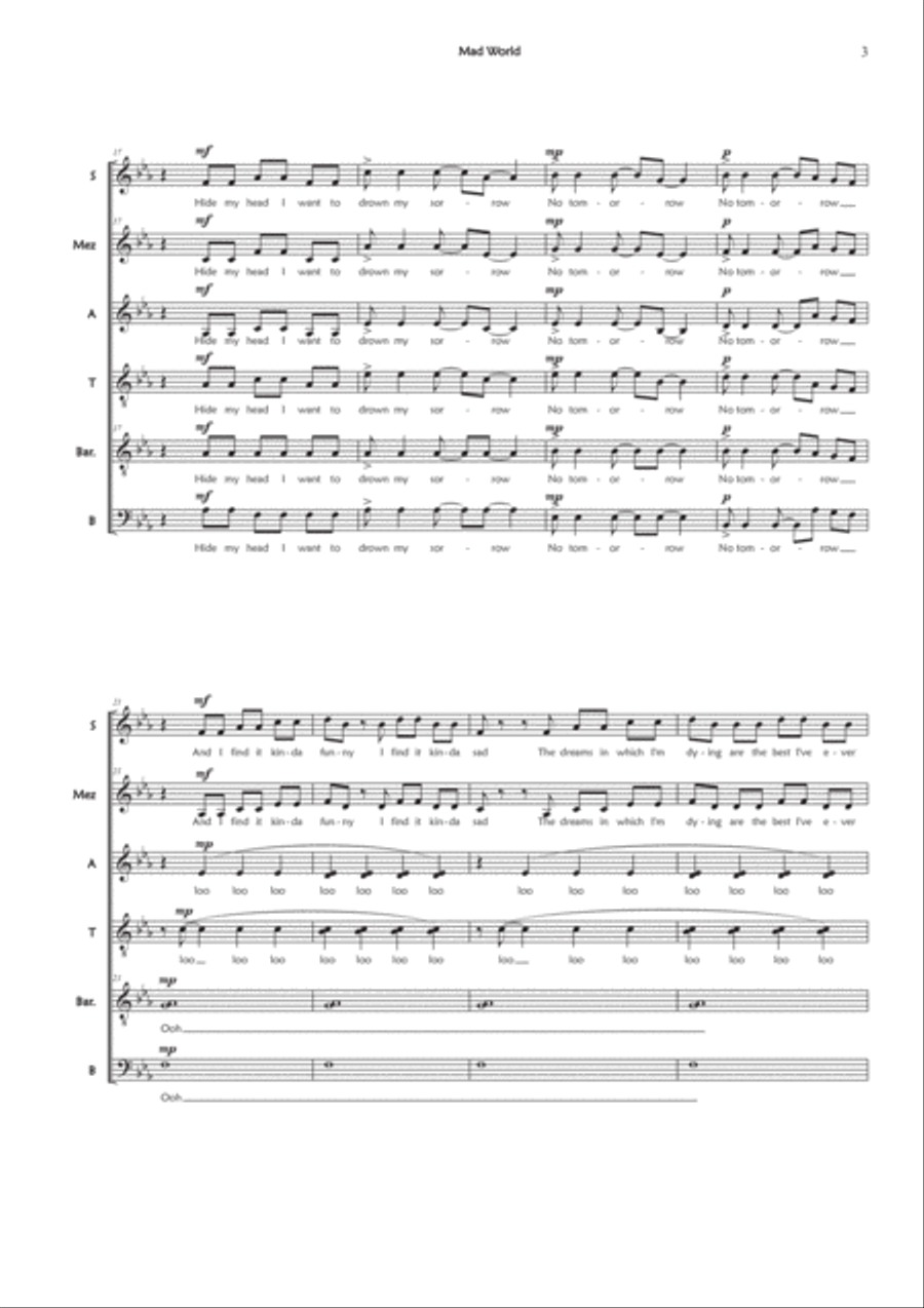 Mad World Divisi scores gallery preview page 3