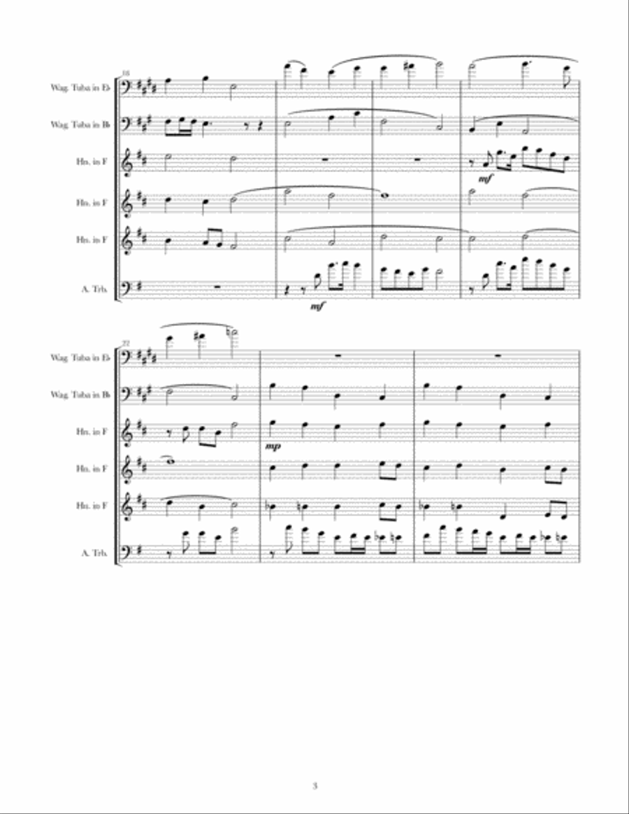 Three kings from Persian lands afar Brass Ensemble scores gallery preview page 3