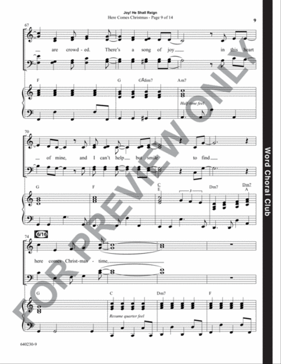 Here Comes Christmas - Anthem 4-Part scores gallery preview page 10