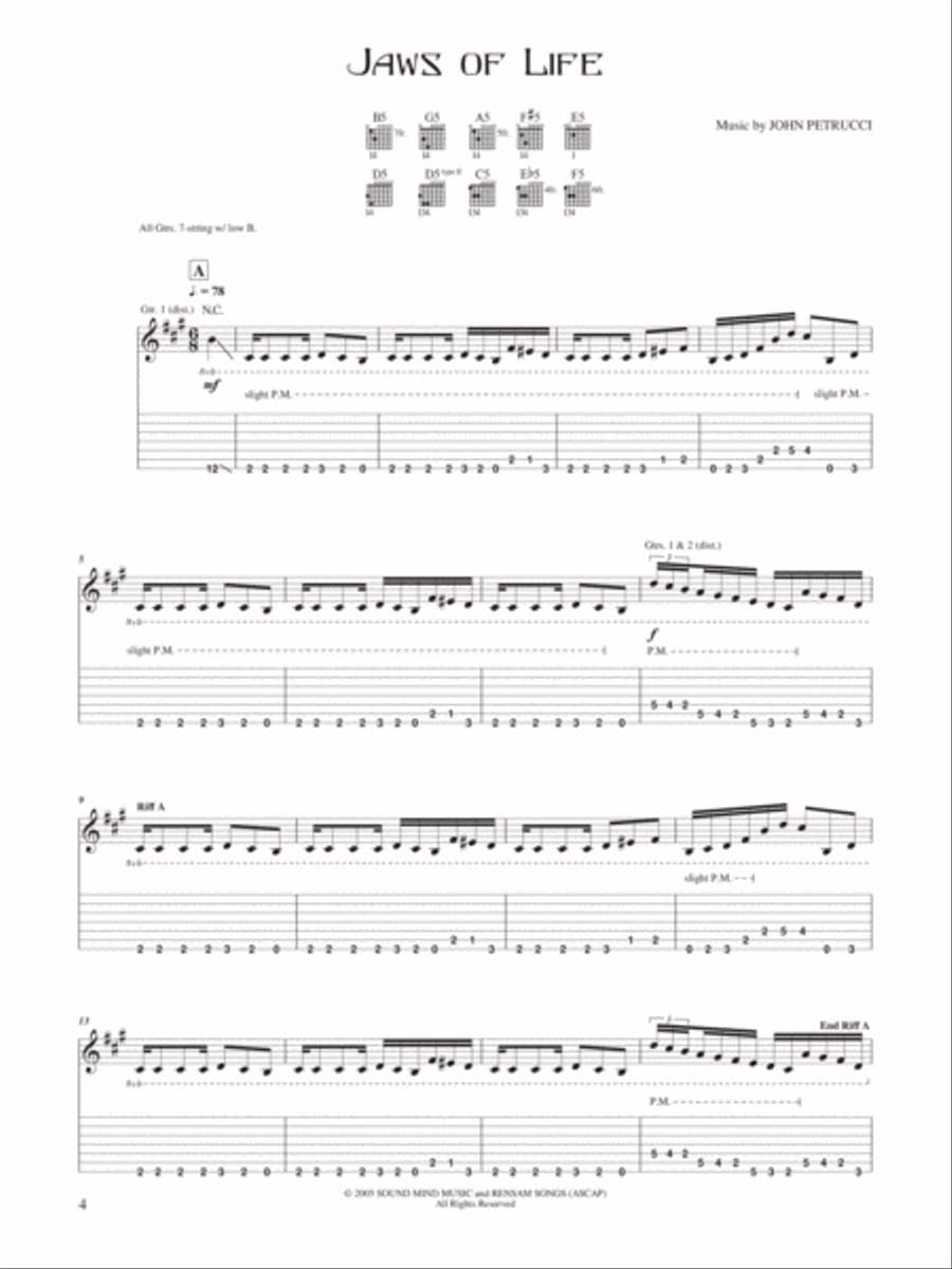 John Petrucci -- Suspended Animation Electric Guitar scores gallery preview page 3