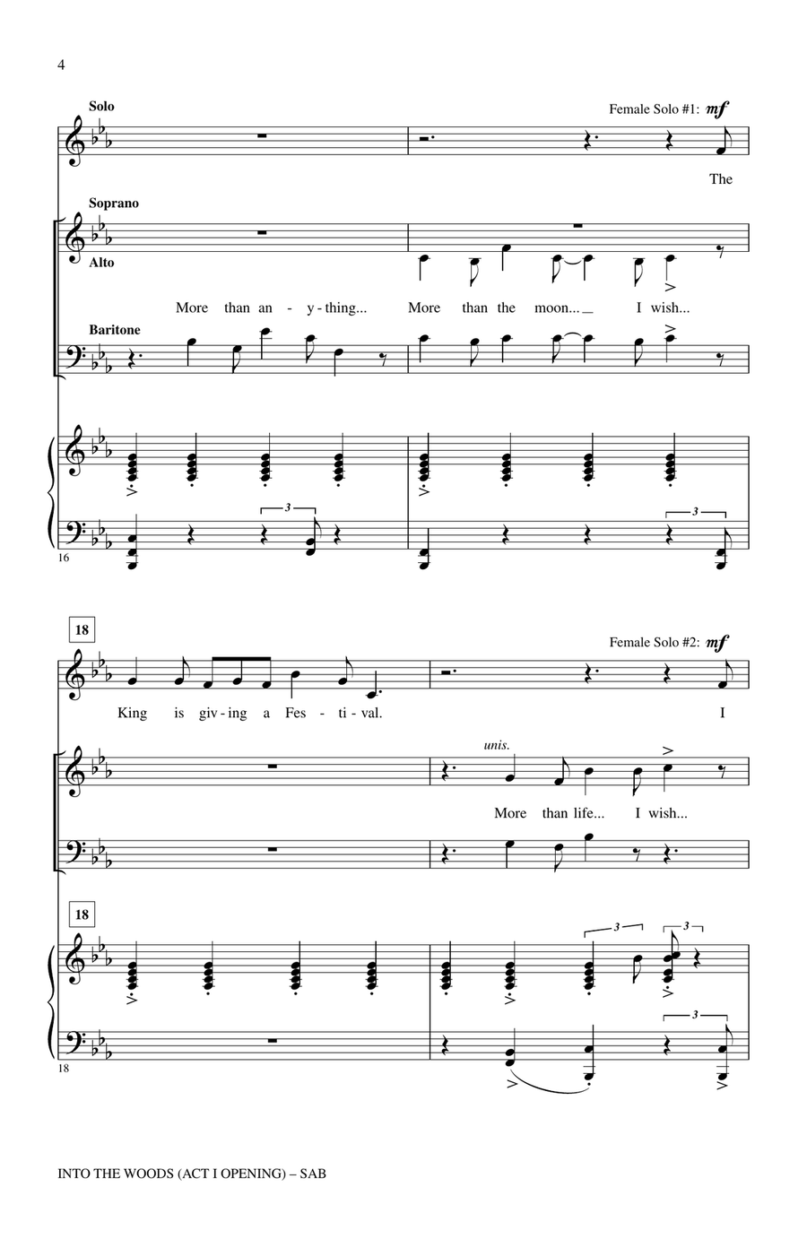Into The Woods (Act I Opening) - Part I 3-Part scores gallery preview page 3