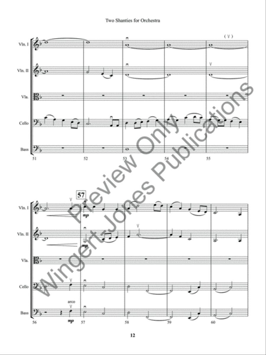 Two Sea Shanties for String Orchestra (Score) String Orchestra scores gallery preview page 15