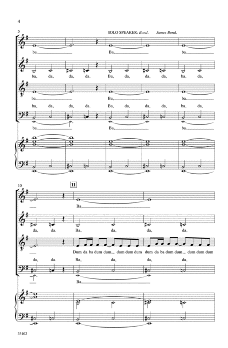 James Bond Theme - SoundTrax CD (CD only) Choir scores gallery preview page 3