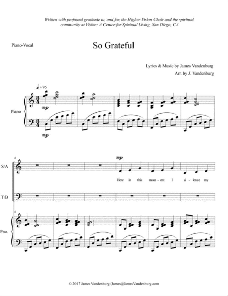 So Grateful 4-Part scores gallery preview page 1