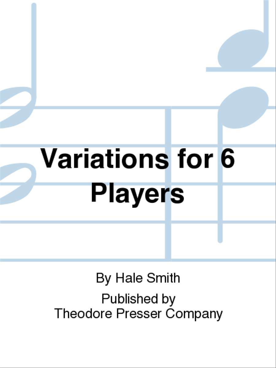 Variations for 6 Players Chamber Music scores gallery preview page 1