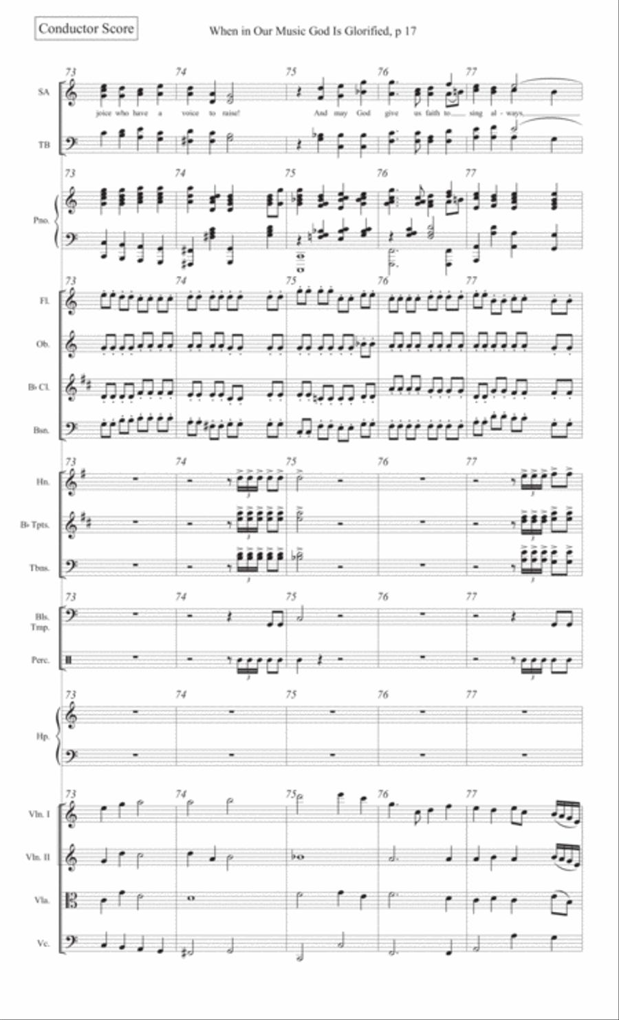 When in Our Music God Is Glorified 4-Part scores gallery preview page 19