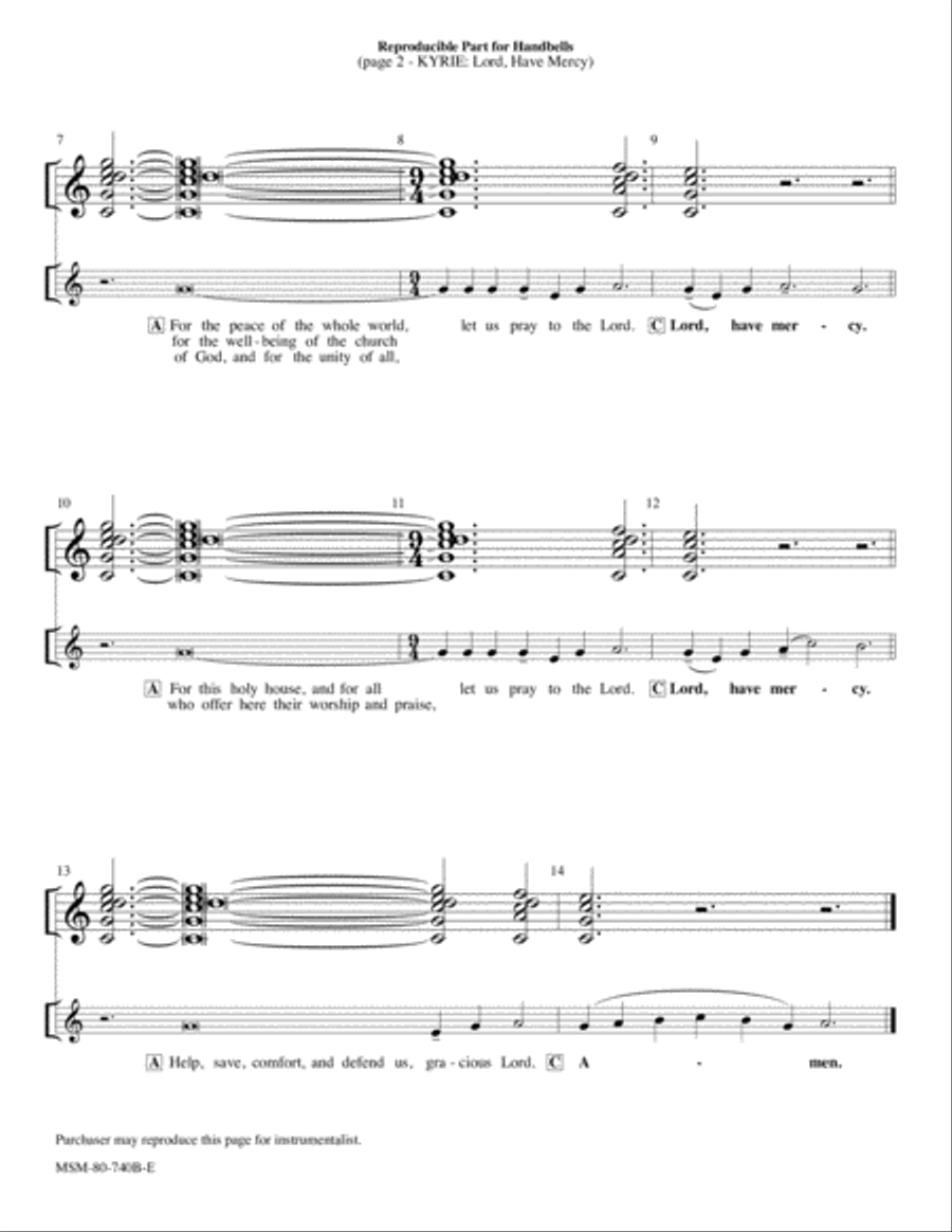 Missa St. Andrew (Downloadable Instrumental Parts)