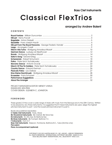 Classical FlexTrios - Bass Clef Instruments - Bass Instruments