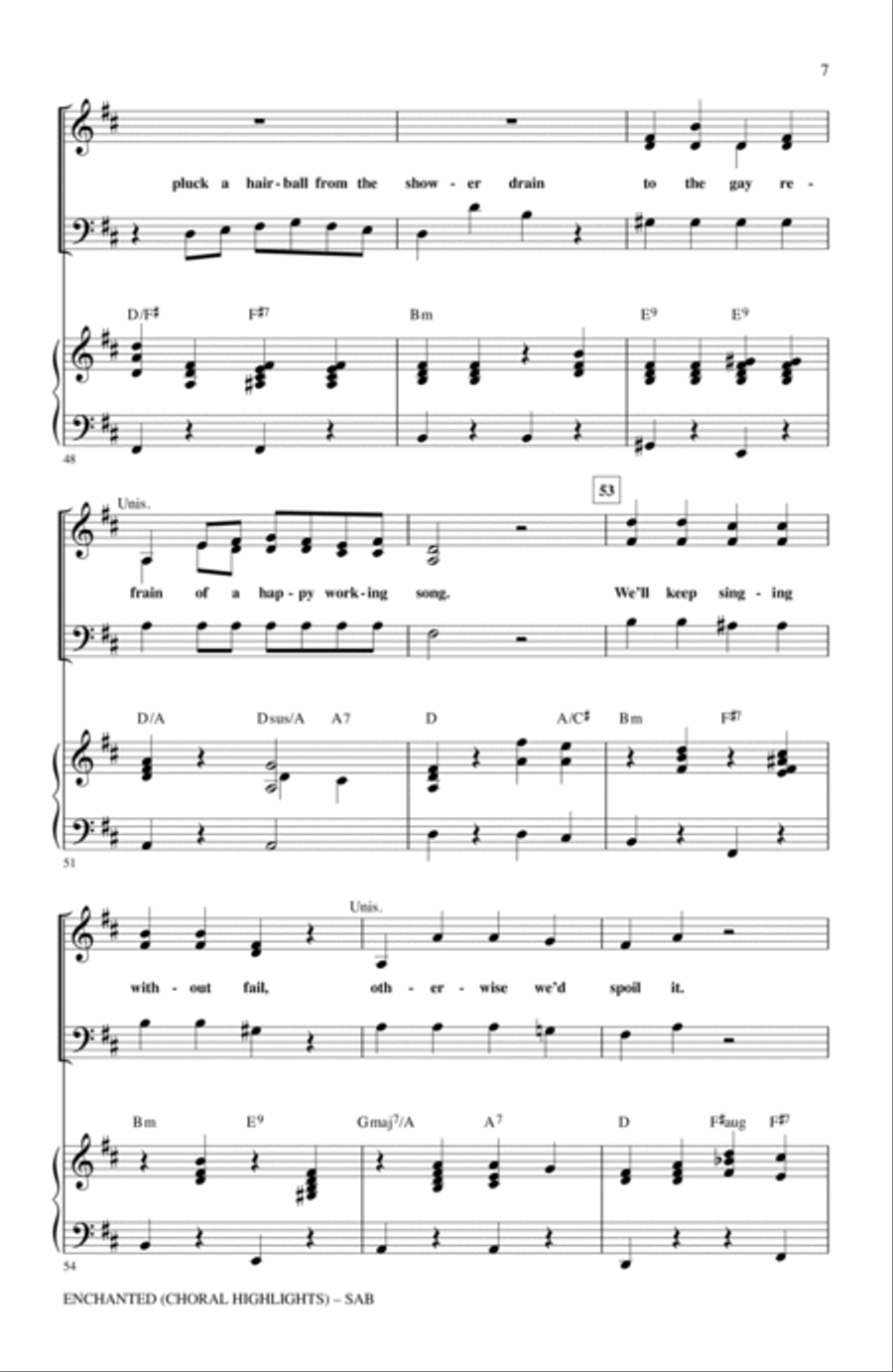 Enchanted (Choral Highlights) (arr. Alan Billingsley) 3-Part scores gallery preview page 6