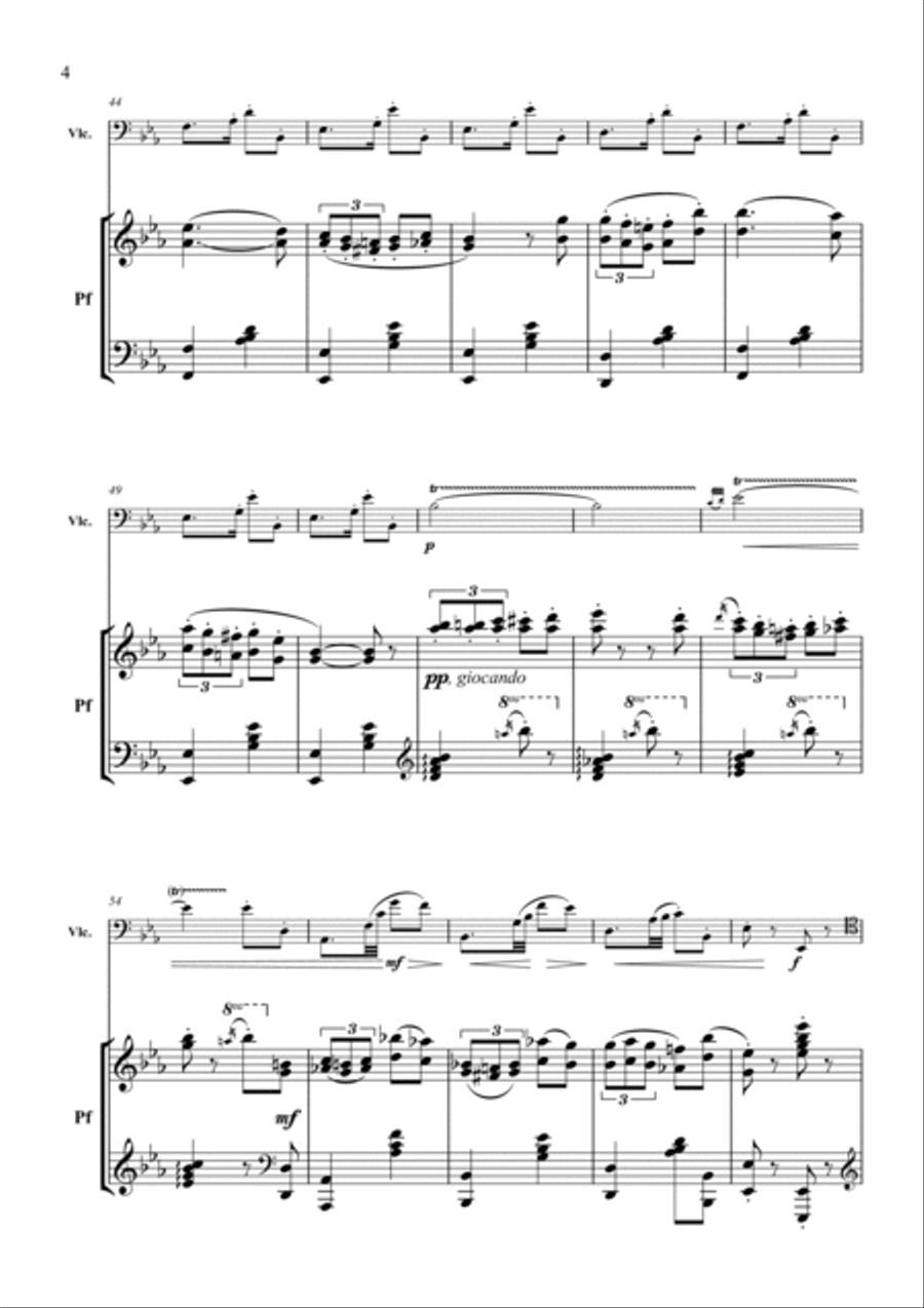 Flores de Romana (for Cello and Piano) Piano scores gallery preview page 5