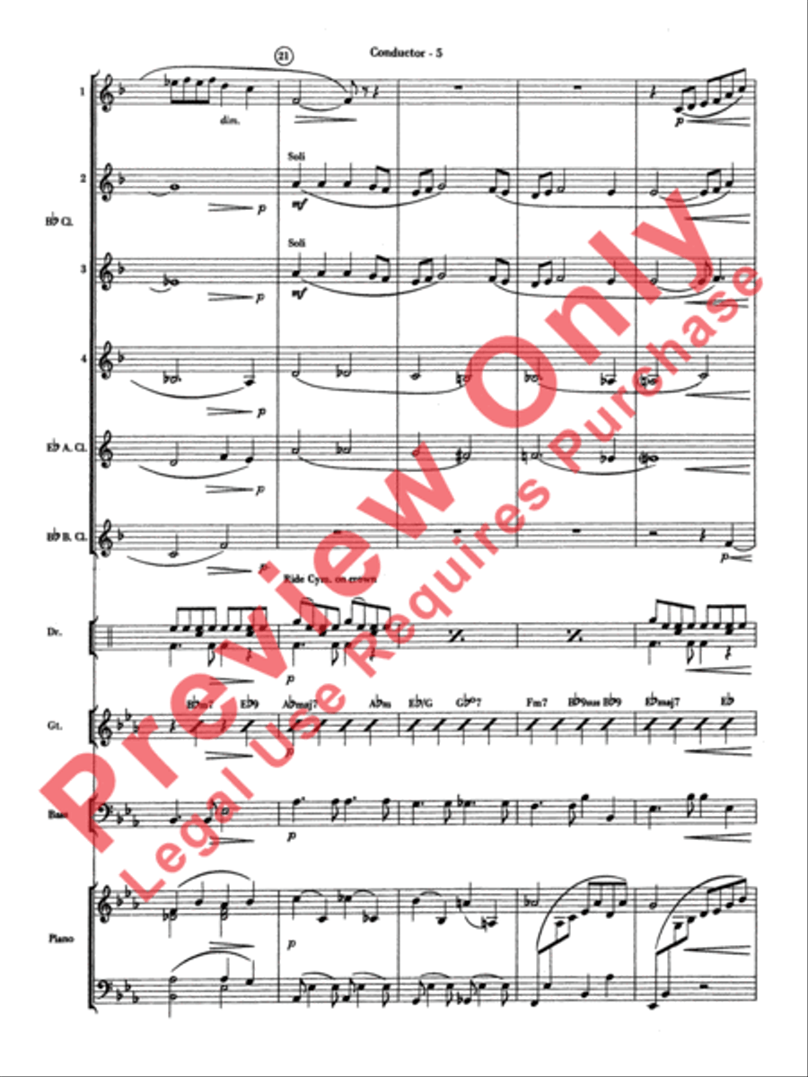 Have Yourself a Merry Little Christmas Clarinet Choir scores gallery preview page 6